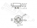 Microswitch push button (make contact) 12x12mm with cap green
